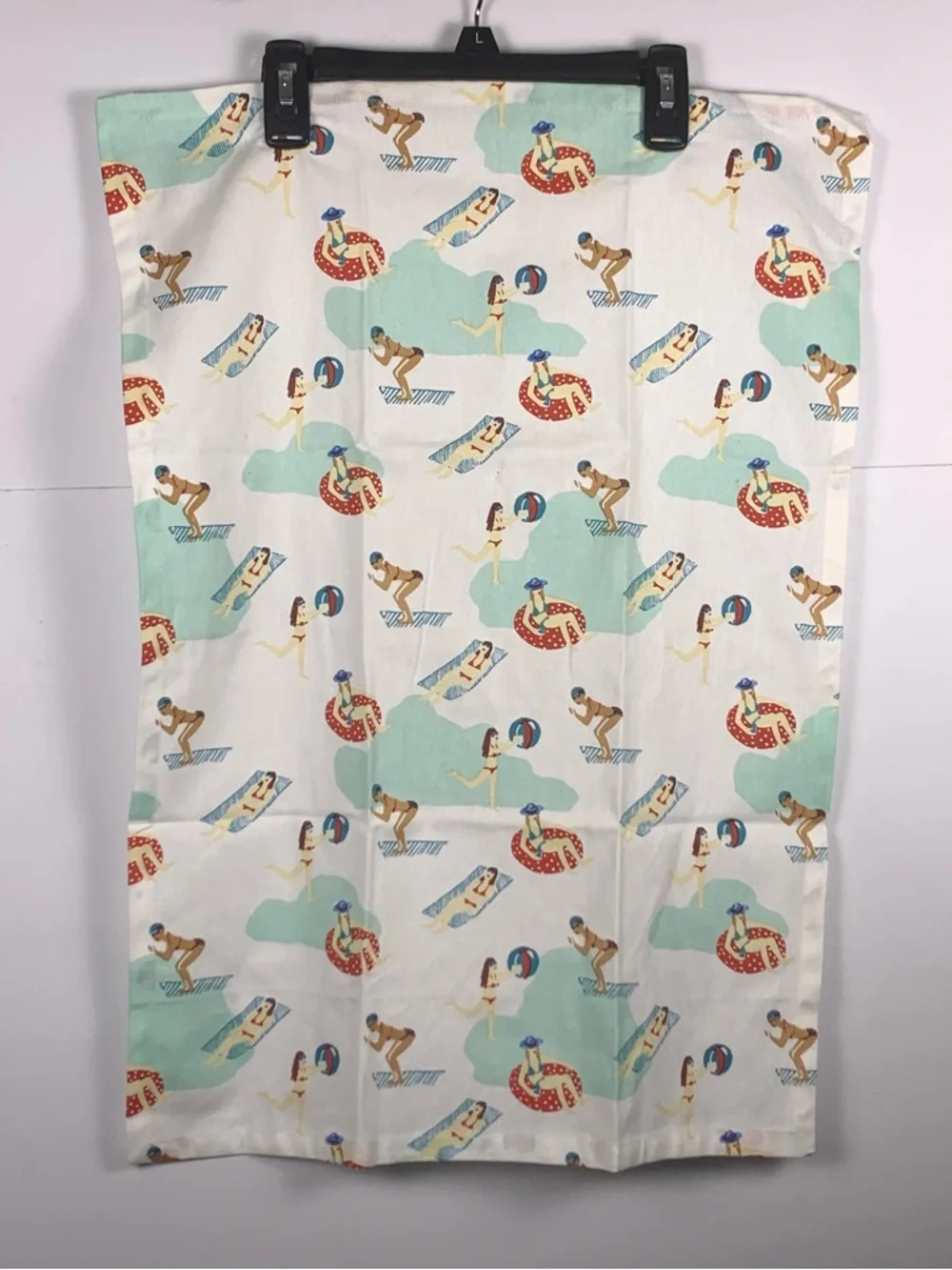 Tag LTD Beach Kitchen Tea Towel Swimmers Pool Coastal Decor 17.5x24 Linen UNUSED